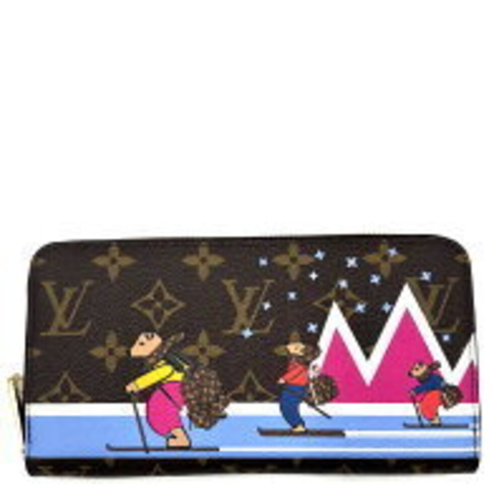 Louis Vuitton Zippy Wallet the Holiday Collection Ski Bear zip Brown